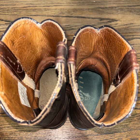 AG7 Roper Brown Leather Work Western Boots Men’s 7 D USA Made - Picture 6 of 7